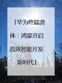 华为终端龚体：鸿蒙开启高效智能开发新时代